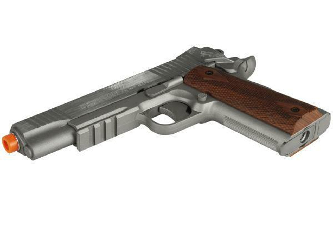 Colt 1911 Rail Gun Non-Blowback Airsoft Pistol Silver