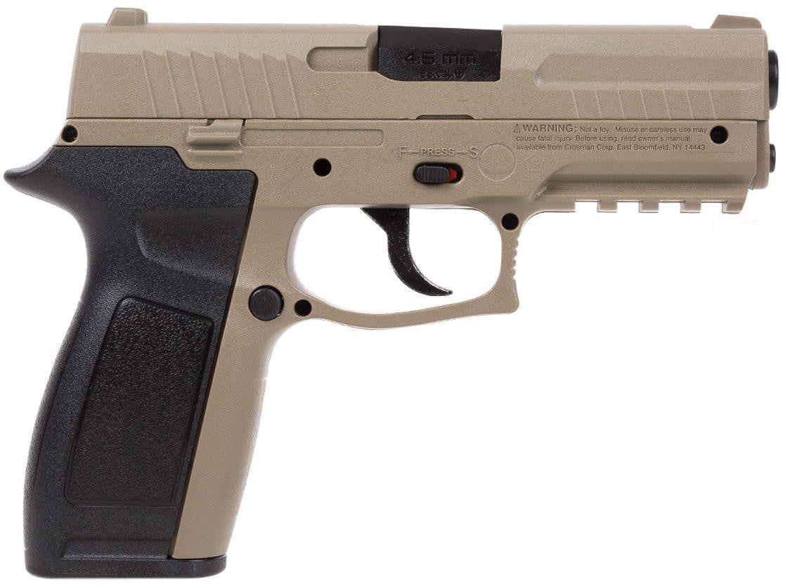 Crosman MK45 CO2 Powered 0.177 Cal Airgun, Tan