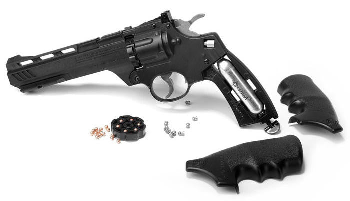 Crosman Vigilante CO2 Revolver 0.177 Cal Airgun, Black
