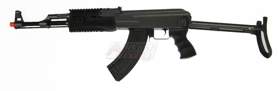 CYMA CM028B AK-47 RIS Folding Stock AEG Airsoft AEG Rifle, Black