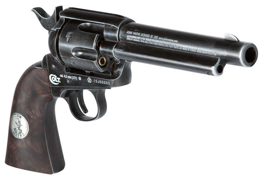 Duke Colt CO2 Weathered .177 Pellet Revolver, Black
