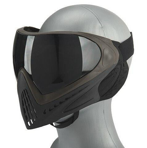 G-Force Modern Full Face Mask w/ Black Lens, Gray / Brown