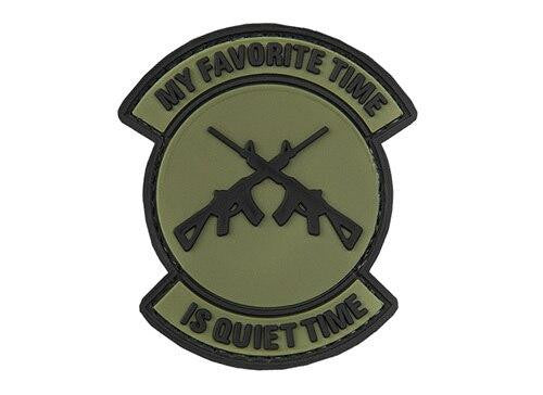 G-Force My Favorite Time Is Quiet Time PVC Morale Patch, OD Green