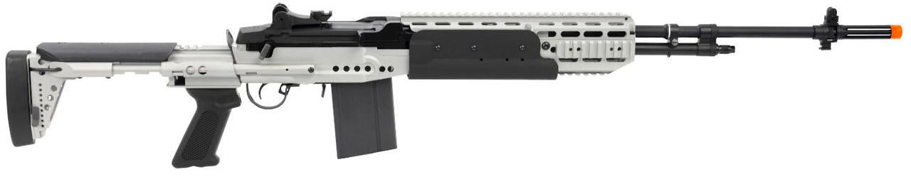 G&G GR14 EBR Long ETU (Deans) AEG Airsoft Rifle, Silver