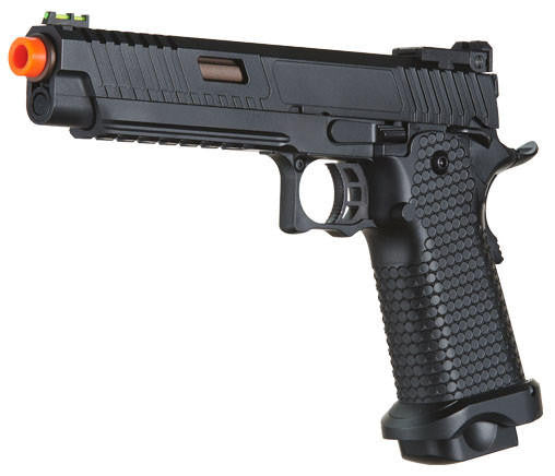 Golden Eagle 3615 Hi-Capa GBB Airsoft Pistol w/ Vented Slide, Black/Bronze