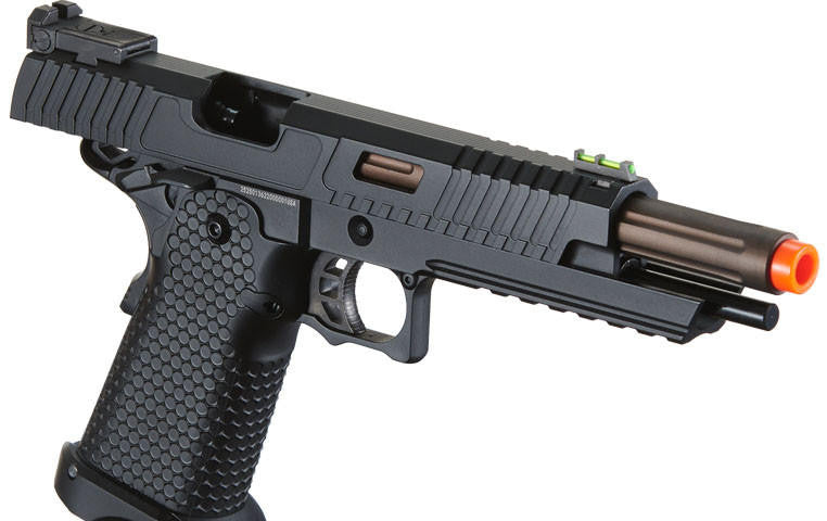 Golden Eagle 3615 Hi-Capa GBB Airsoft Pistol w/ Vented Slide, Black/Bronze