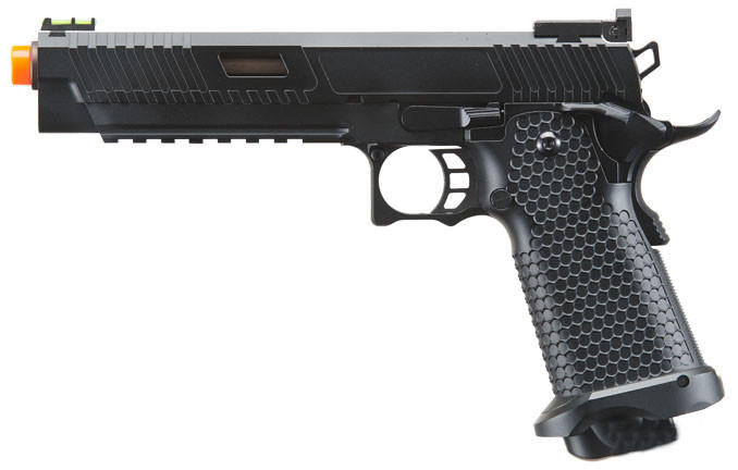 Golden Eagle 3615 Hi-Capa GBB Airsoft Pistol w/ Vented Slide, Black/Bronze