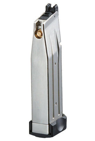 Golden Eagle 31rd Green Gas Hi-Capa Airsoft Magazine, Silver