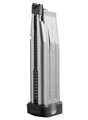 Golden Eagle 31rd Green Gas Hi-Capa Airsoft Magazine, Silver