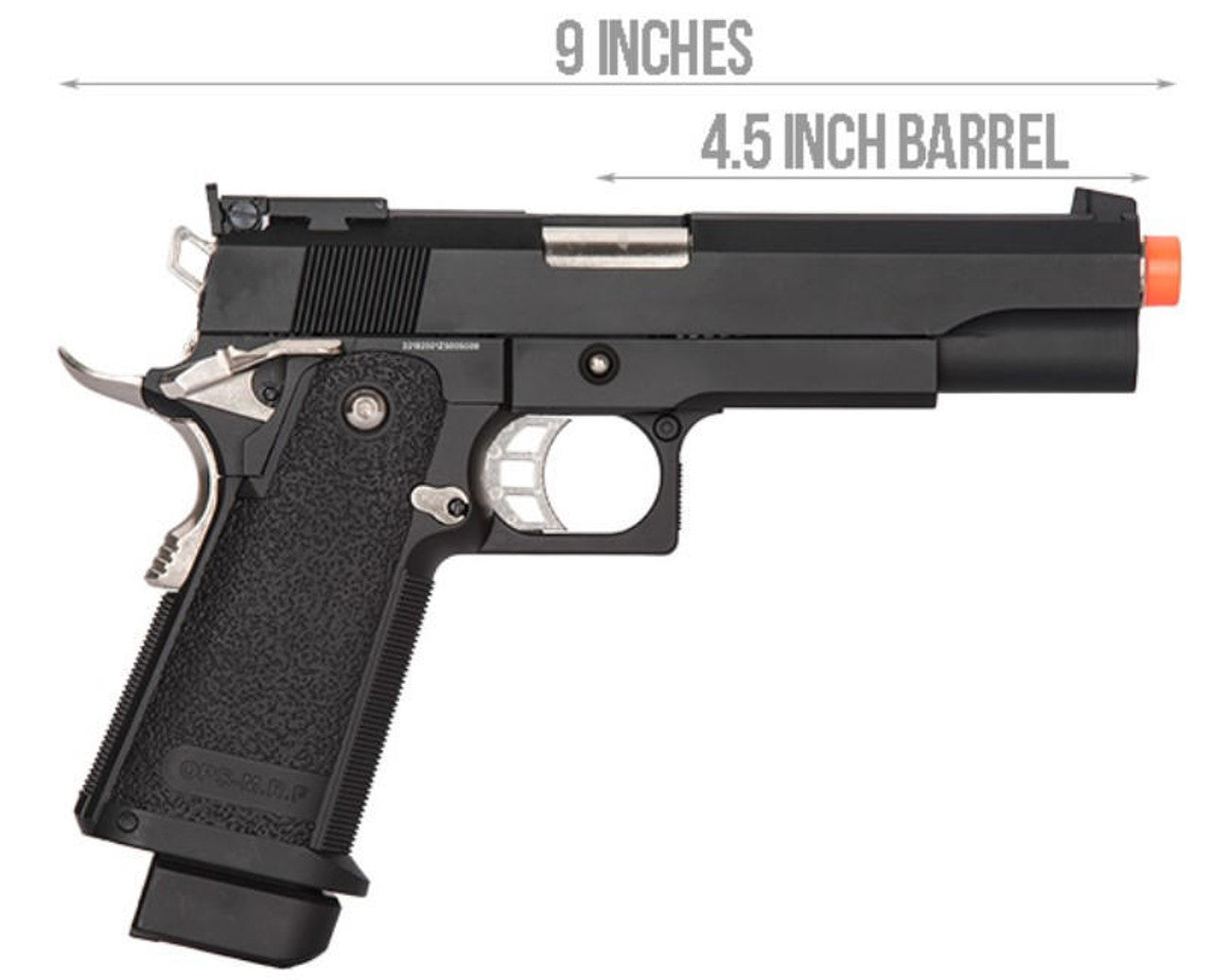 Golden Eagle IMF 3302 OPS-M.RP Hi-Capa Semi-Auto GBB Metal Pistol Black