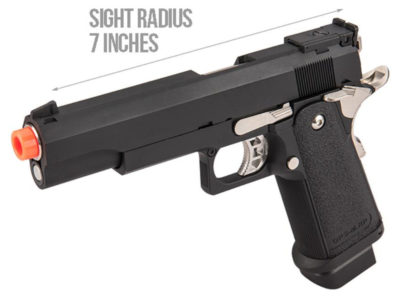 Golden Eagle IMF 3302 OPS-M.RP Hi-Capa Semi-Auto GBB Metal Pistol Black
