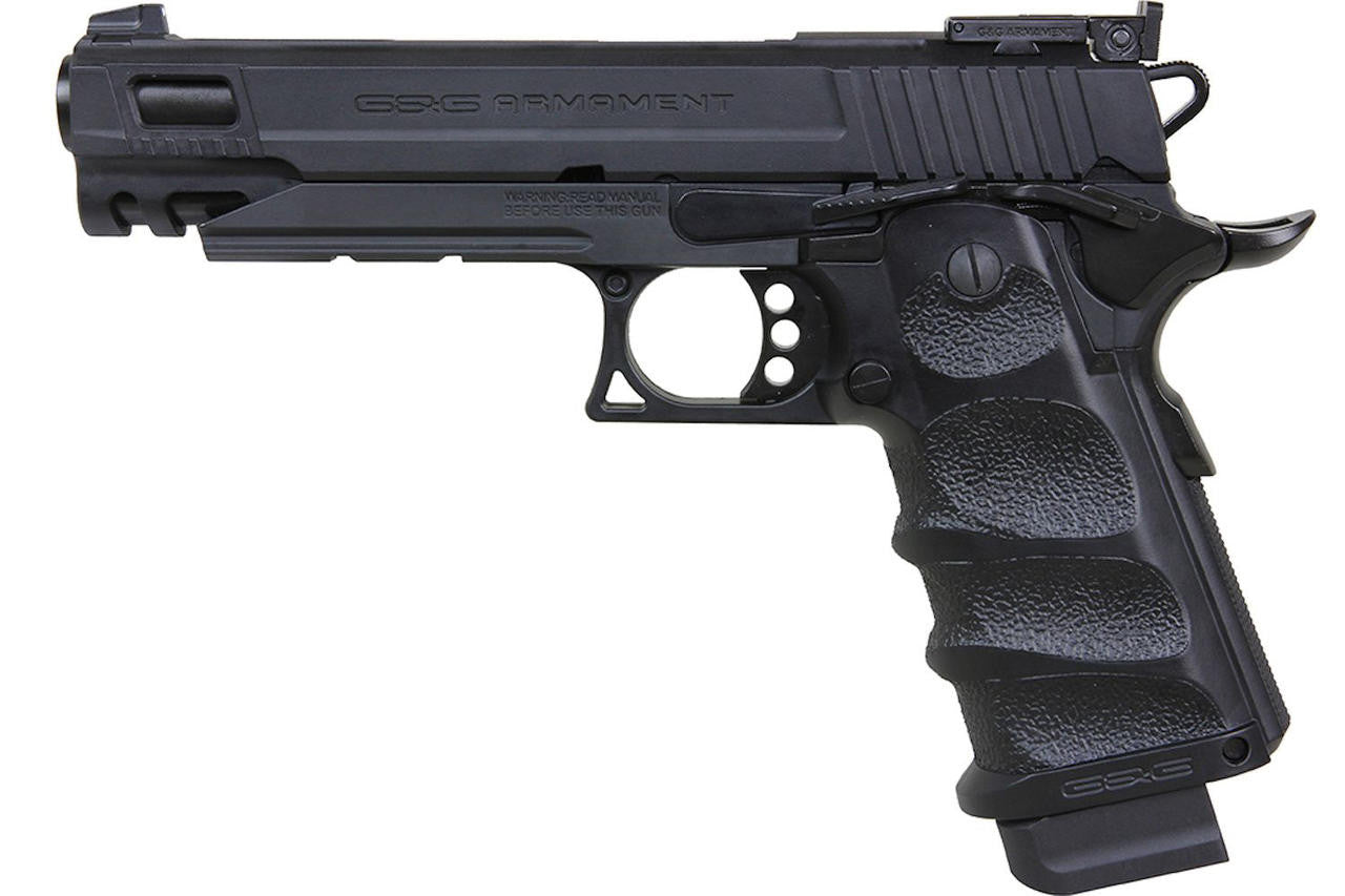 G&G GPM1911 CP MS MK II Gas Blowback Airsoft Pistol, Black