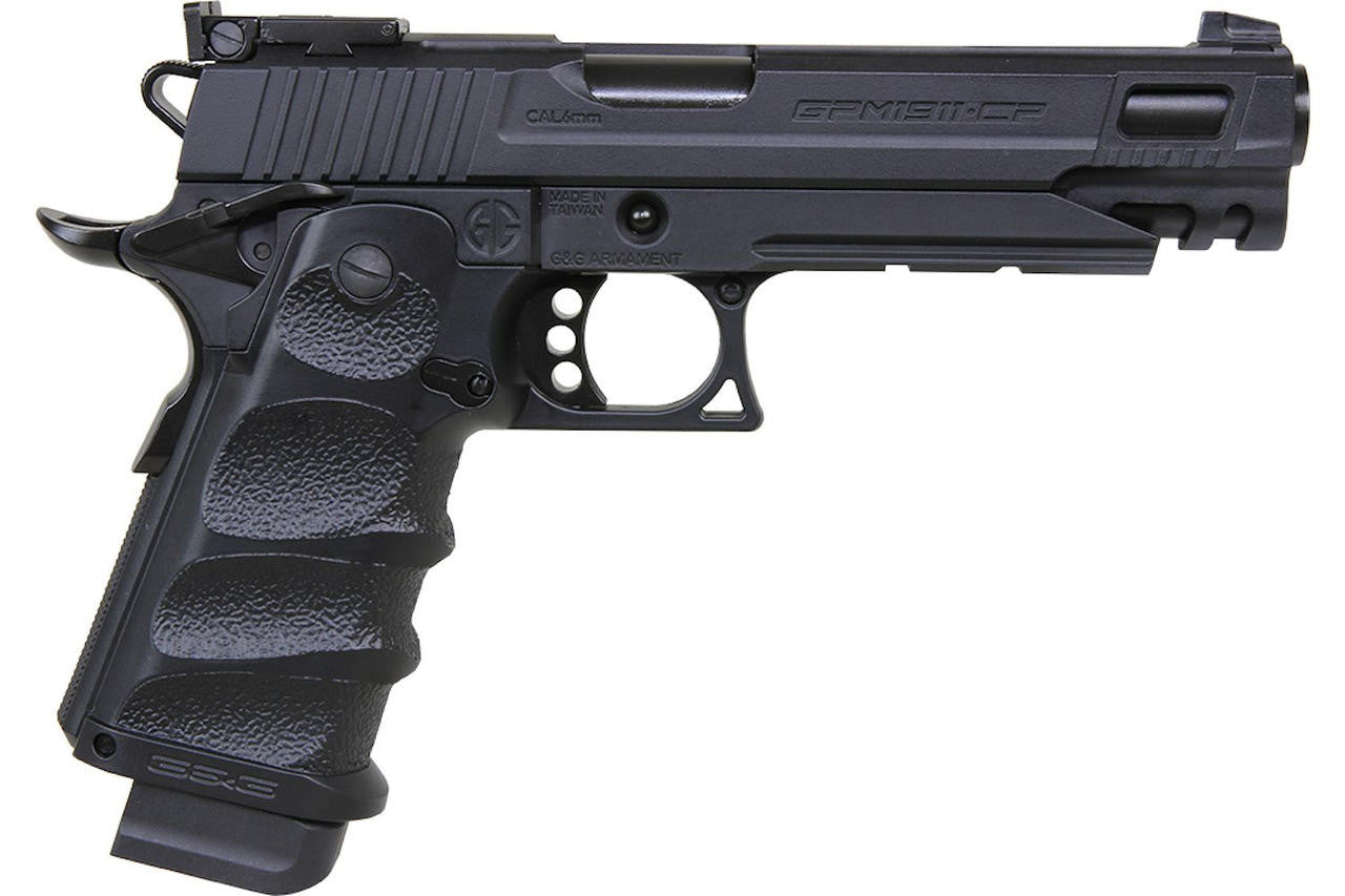 G&G GPM1911 CP MS MK II Gas Blowback Airsoft Pistol, Black
