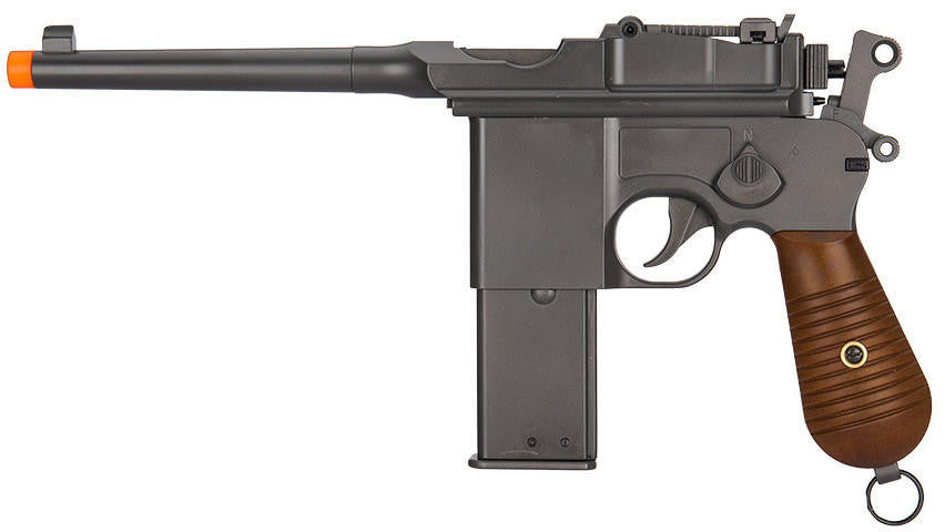 HFC Gas Non-Blowback C96 "Box Cannon" Airsoft Pistol, Black