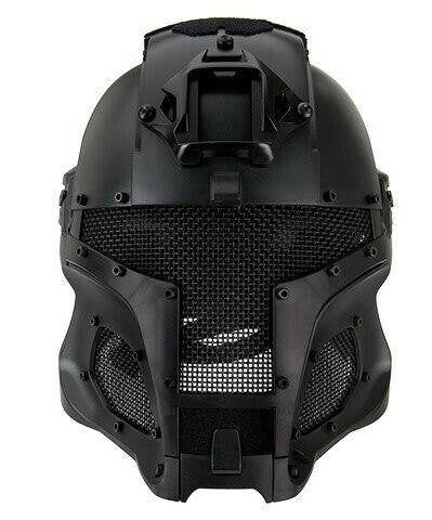 Interstellar Battle Trooper Full Face Airsoft Helmet, Black