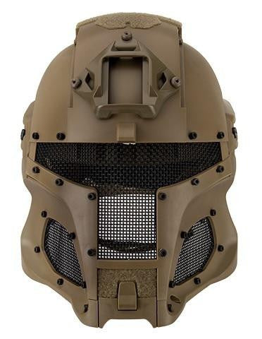 Interstellar Battle Trooper Full Face Airsoft Helmet, Tan