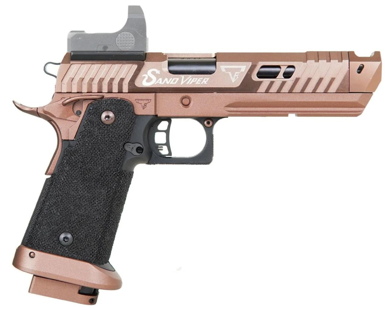 JAG Arms TTI Sand Viper HIGH GRADE Hi Capa GBB Airsoft Pistol, Two-Tone