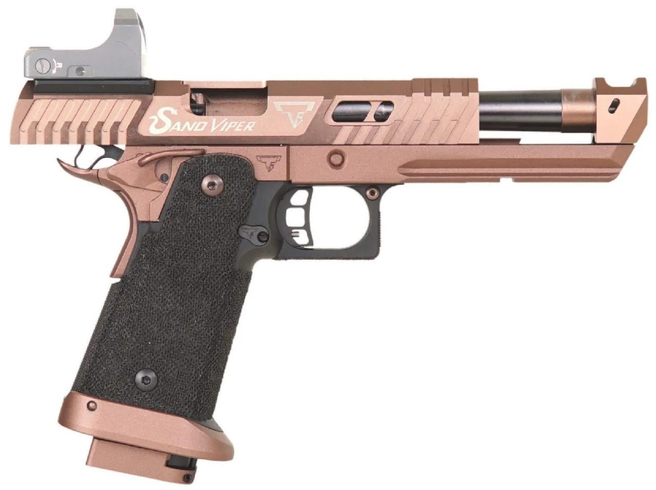 JAG Arms TTI Sand Viper HIGH GRADE Hi Capa GBB Airsoft Pistol, Two-Tone