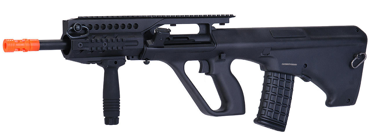 JG Airsoft Urban Assault Hybrid UA-4 AUG RIS Metal Gearbox AEG Rifle, Black