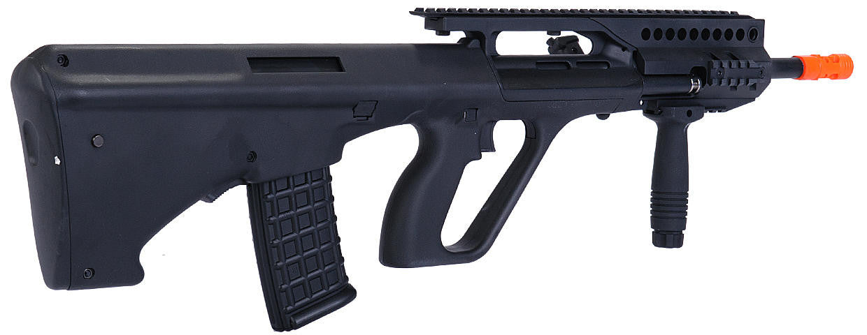 JG Airsoft Urban Assault Hybrid UA-4 AUG RIS Metal Gearbox AEG Rifle, Black