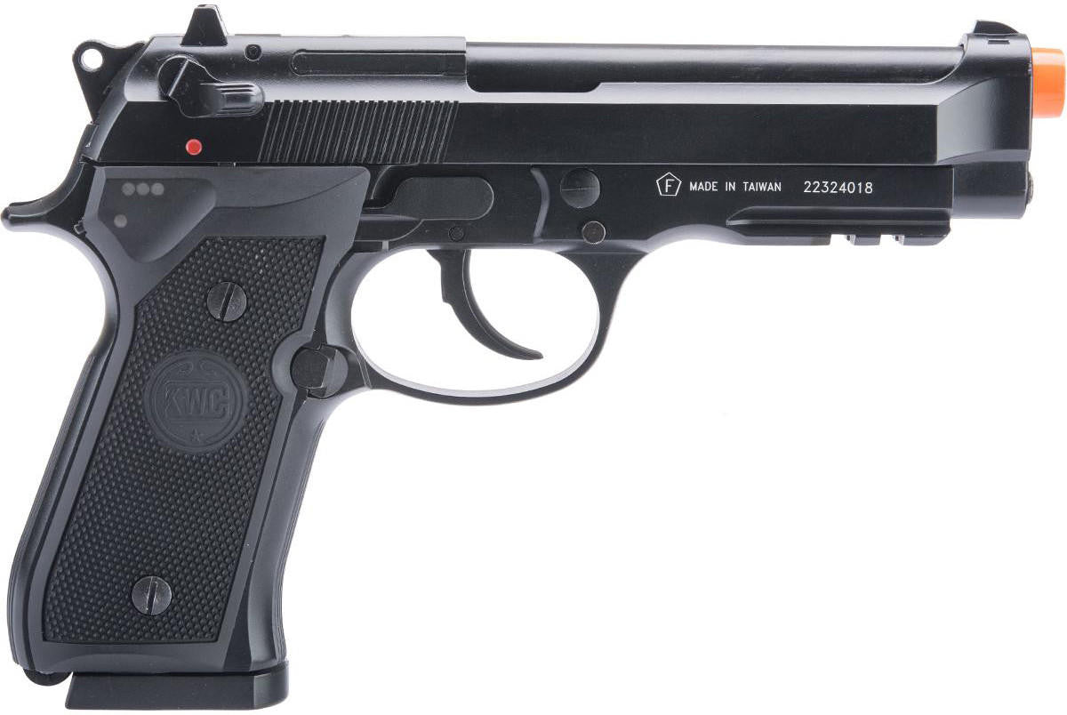 KWC M92 Select Fire CO2 Gas Blowback Airsoft Pistol, Black