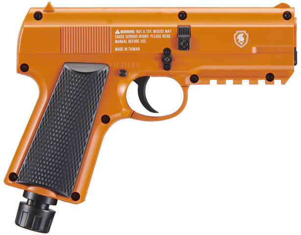Lancer Defense Hornet .43 Cal CO2 Powered Less Lethal Defense Air Pistol Full Set, Orange/Black