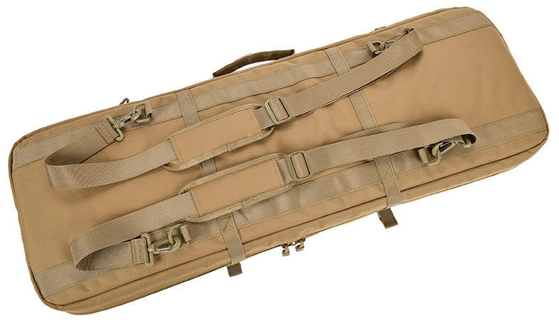 Lancer Tactical 1000D Nylon 3-Way Carry 35" Double Rifle Gun Bag, Khaki