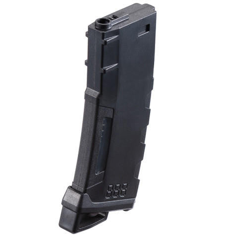 Lancer Tactical 130 Round High Speed Mid-Cap M4 Airsoft Magazine, Black, 5 Pack