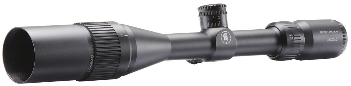 Lancer Tactical 3-9x40 AO Scope with Mount, Black