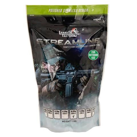 Lancer Tactical 3125 Round 0.32g Streamline Competition Grade Outdoor Airsoft BBs, White