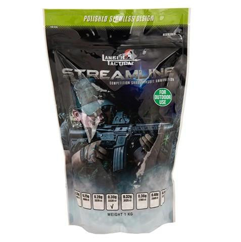 Lancer Tactical 3330 Round 0.30g Streamline Competition Grade Outdoor Airsoft BBs, White