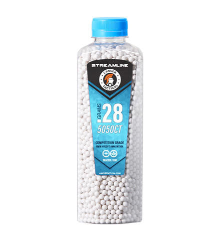 Lancer Tactical 5050 Round 0.28g Streamline Airsoft Bio-Tracer BB Bottle, Green