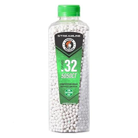 Lancer Tactical 5050 Round 0.32g Streamline Competition Grade Outdoor Airsoft BBs, White