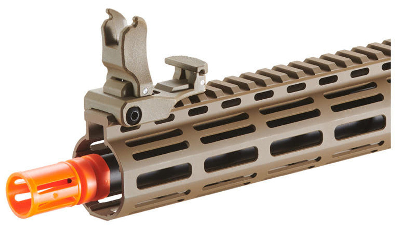 Lancer Tactical Archon 14’’ M-LOK Proline Series M4 Airsoft Rifle w/ Delta Stock Tan