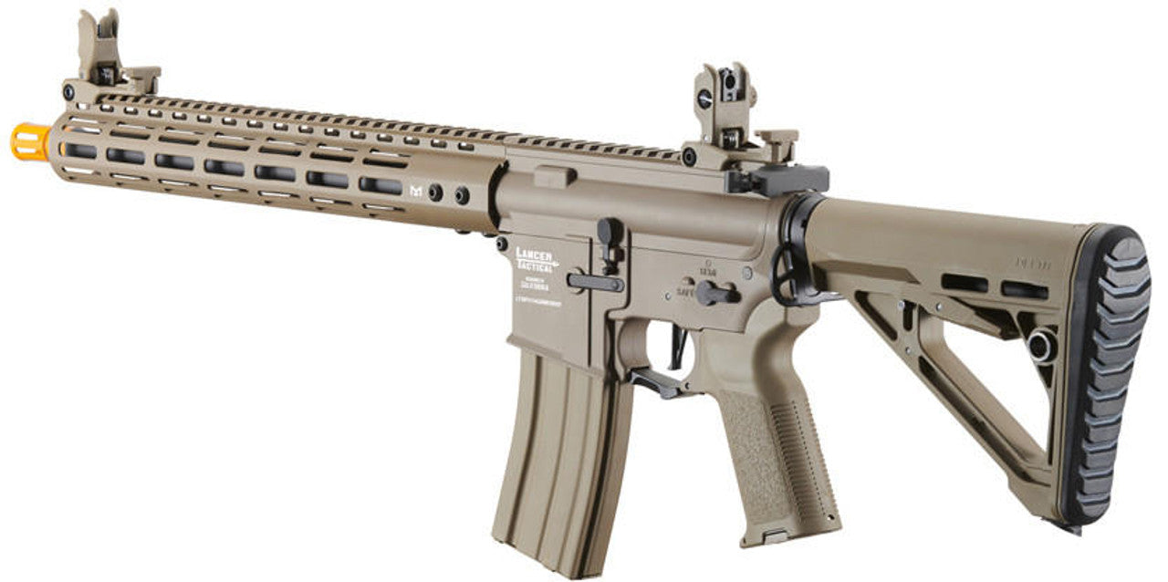 Lancer Tactical Archon 14’’ M-LOK Proline Series M4 Airsoft Rifle w/ Delta Stock Tan
