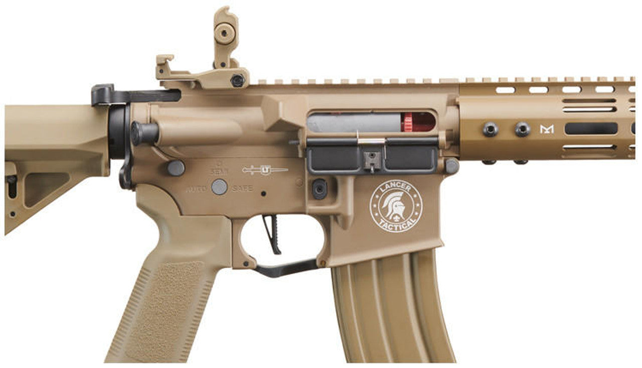 Lancer Tactical Archon 14’’ M-LOK Proline Series M4 Airsoft Rifle w/ Delta Stock Tan