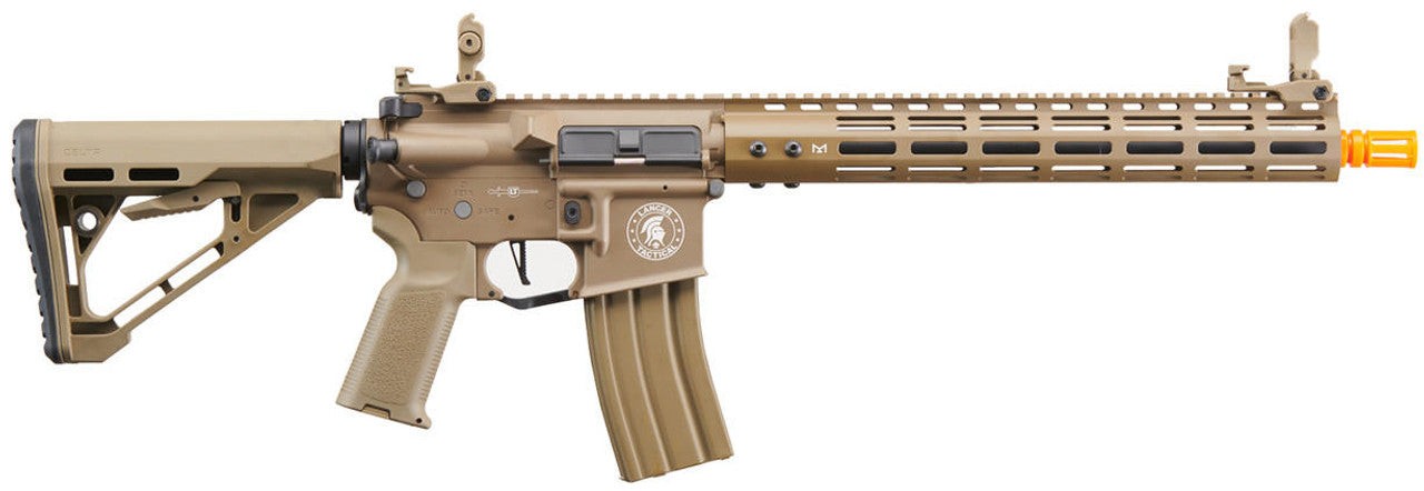 Lancer Tactical Archon 14’’ M-LOK Proline Series M4 Airsoft Rifle w/ Delta Stock Tan