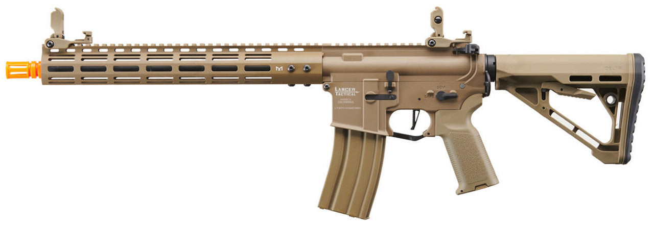 Lancer Tactical Archon 14’’ M-LOK Proline Series M4 Airsoft Rifle w/ Delta Stock Tan