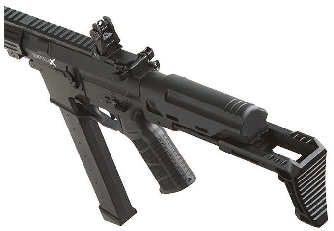 Lancer Tactical Battle X Machine Pistol Airsoft AEG Rifle, Black