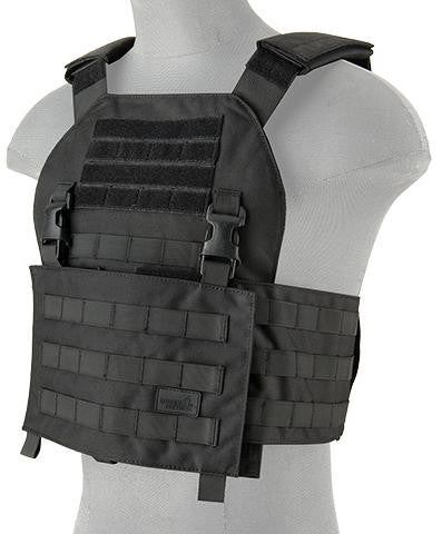 Lancer Tactical Buckle Up Version Airsoft Tactical Vest, Black