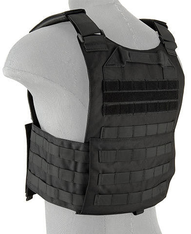 Lancer Tactical Buckle Up Version Airsoft Tactical Vest, Black