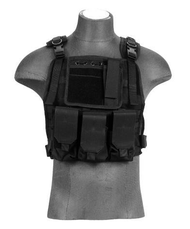 Lancer Tactical CA-301BN Molle Plate Carrier Vest, Black