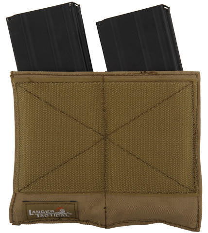 Lancer Tactical Dual Inner Mag Pouch For CA-313B, Tan