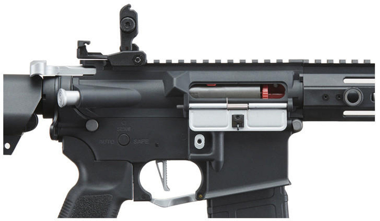 Lancer Tactical Gen 2 Hellion M-LOK 7’’ M4 Airsoft AEG Rifle Black/Silver