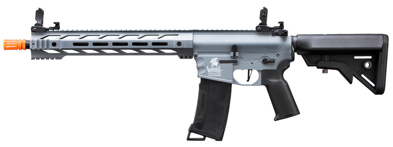 Lancer Tactical Interceptor SPR M4 AEG Airsoft Rifle, Gen 3, Gray