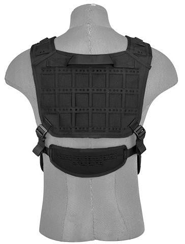 Lancer Tactical Laser Cut Airsoft Chest Rig w/ Sling, Black