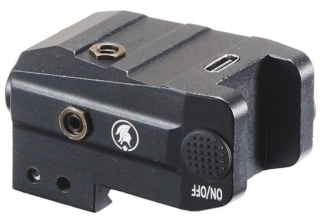 Lancer Tactical Low Profile Picatinny Flashlight w/ Red Laser, Black