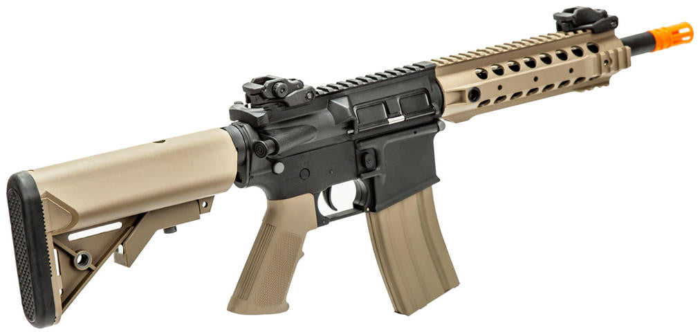 Lancer Tactical M4 CQB Airsoft AEG Rifle, Gen 2, Black/Tan