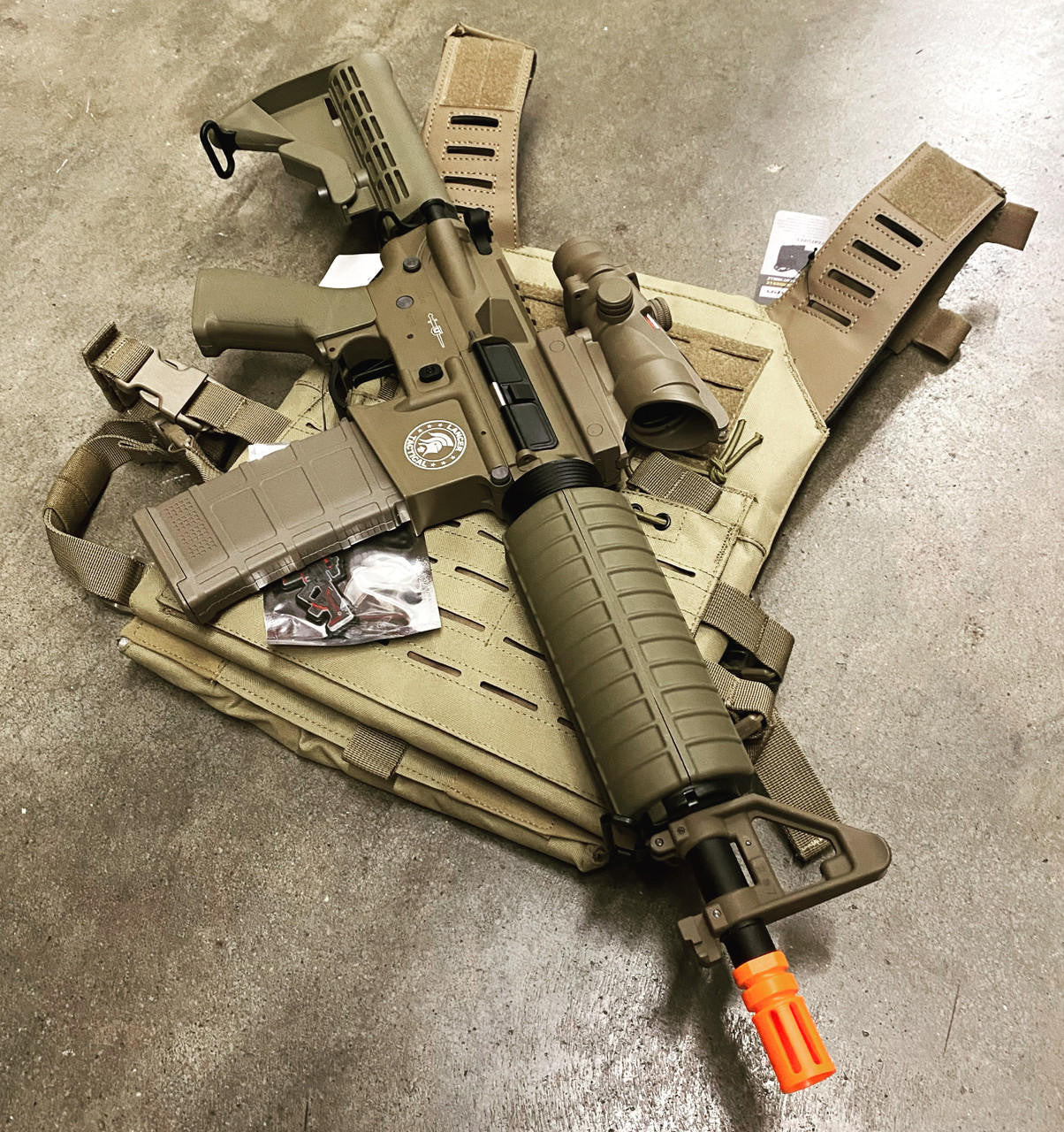 Lancer Tactical M4 M933 Commando Field Airsoft AEG - Upgraded Gen 2, Tan