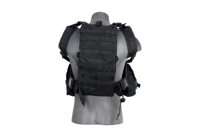 Lancer Tactical Modular Chest Rig with Pouches, Black